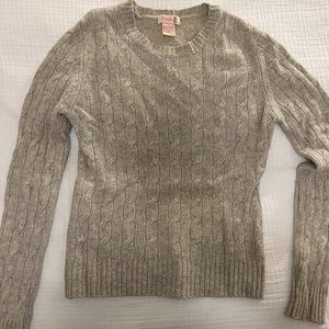Pink Pineapple Cashmere Sweater - Grey